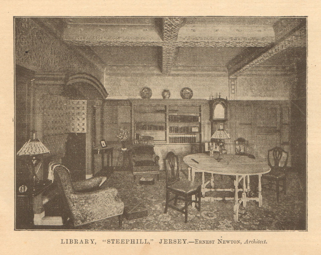 Library, ''Steephill'', Jersey - Ernest Newton, Architect. Channel Islands 1904